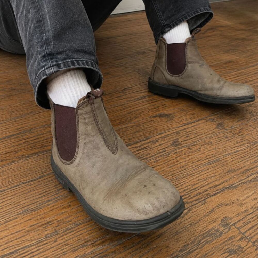 Blundstone Beige Chelsea Pull Up Boots Shoes Women's Size 3